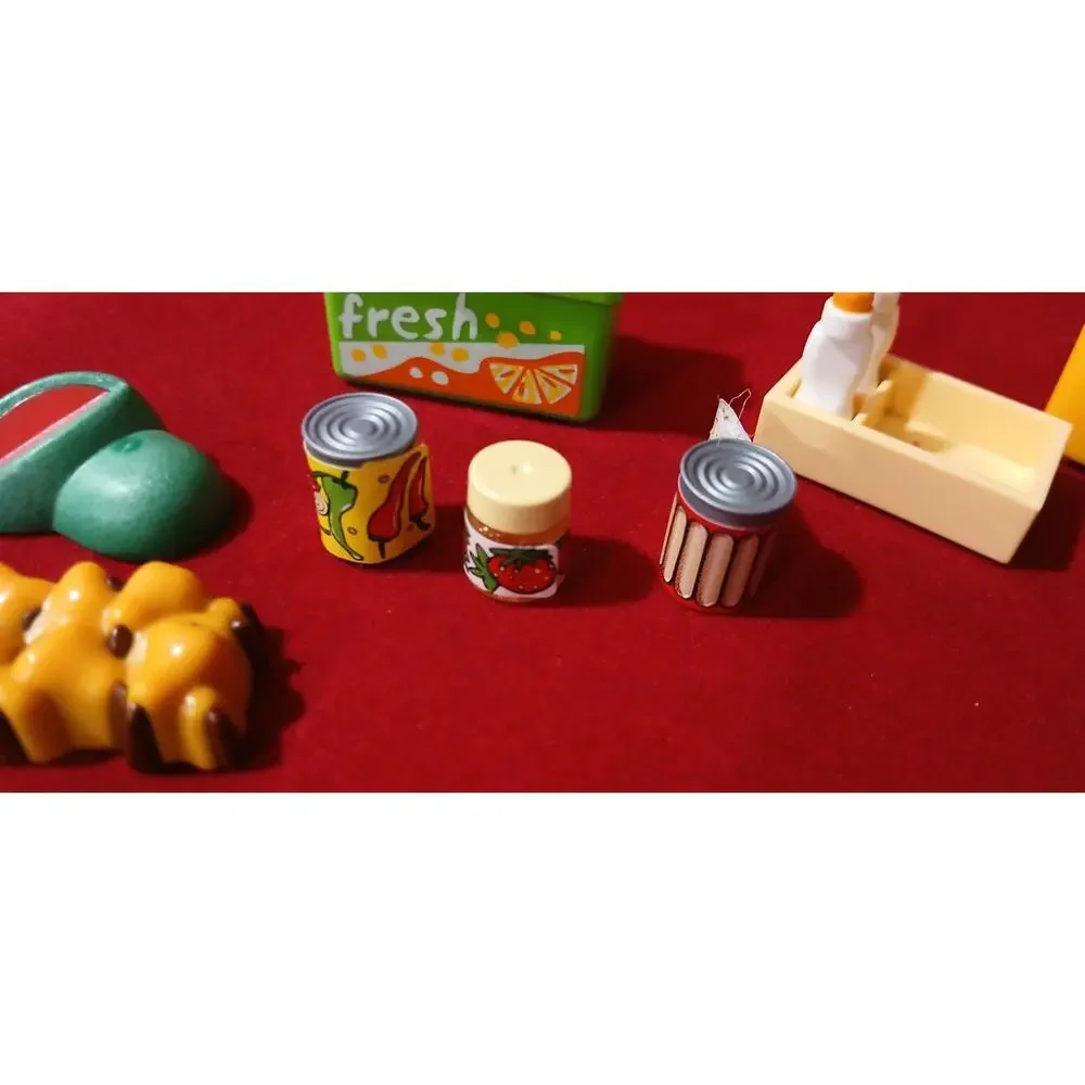Playmobil Food Veggie Baby Bottle Milk Jugs Eggs Canned Food Grocery Store